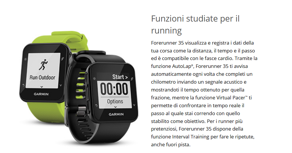 OROLOGIO GARMIN FORERUNNER 35 REF. 010-01689-10