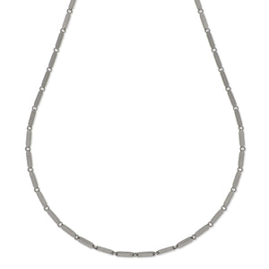 COLLANA NAVETTE IN TITANIO E CHIUSURA MOSCHETTONE IN ORO GIALLO 9 KT