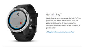 OROLOGIO GARMIN VIVOACTIVE 3 SILICONE NERO 010-01769-00
