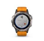 OROLOGIO GARMIN FENIX 5 PLUS SAPPHIRE TITANIUM ORANGE BAND 010-01988-05