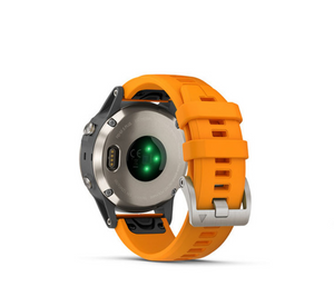 OROLOGIO GARMIN FENIX 5 PLUS SAPPHIRE TITANIUM ORANGE BAND 010-01988-05
