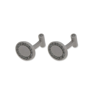 GEMELLI IN TITANIO E DIAMANTI BLACK