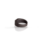 ANELLO UOMO IN TITANIO, ORO ROSSO E 16 DIAMANTI BLACK.