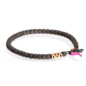 BRACCIALE DAD IN ORO ROSSO 9KT E CORNETTO FUCSIA