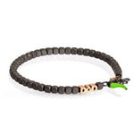 BRACCIALE DAD IN ORO ROSSO 9KT E CORNETTO VERDE