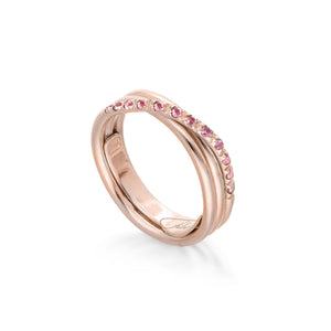 ANELLO FILODELLAVITA PREZIOSO COLLECTION ORO ROSA E ZAFFIRI ROSA Ref. AN8RZR