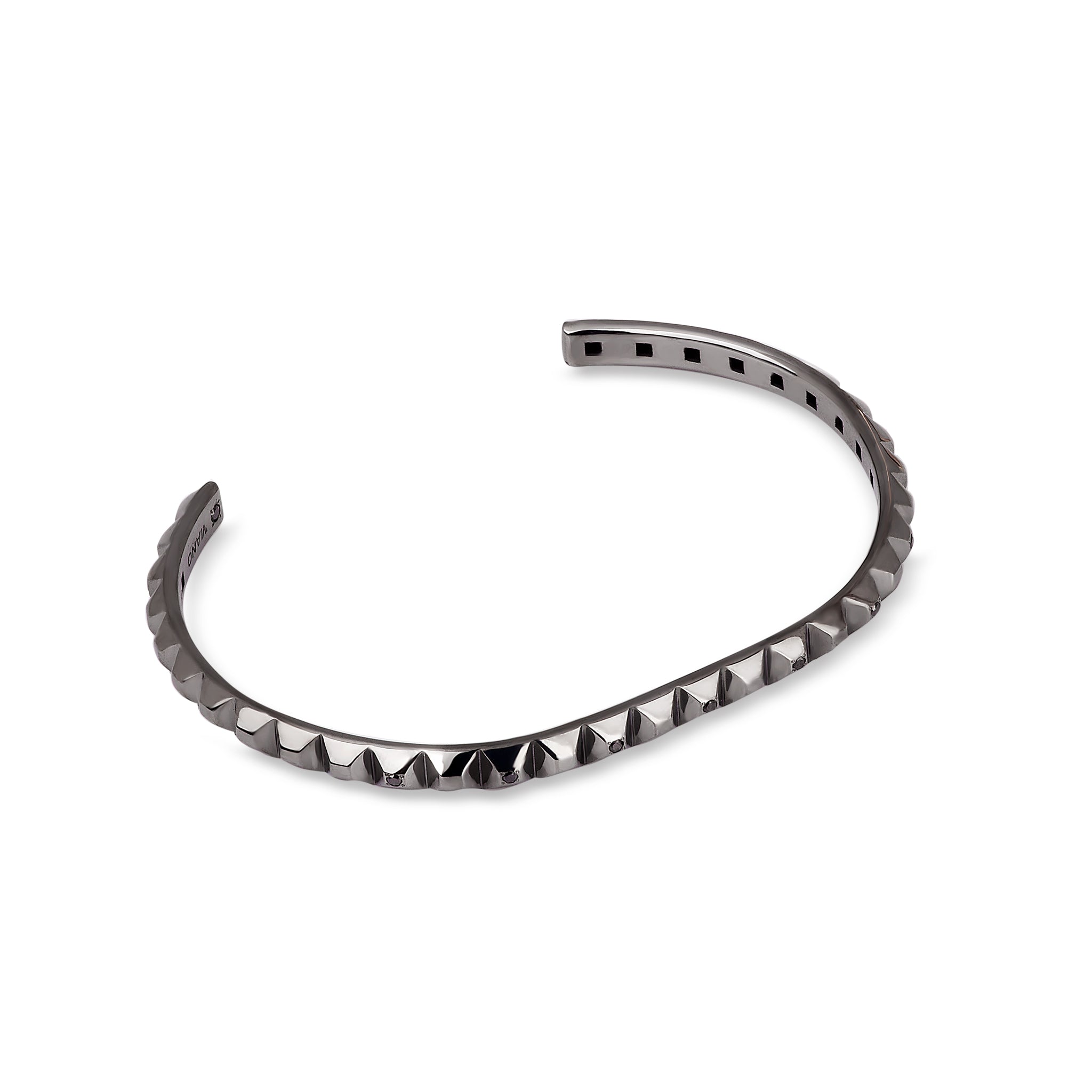 BRACCIALE WATT PICCOLO ORO 9 KT E 7 DIAMANTI BLACK.