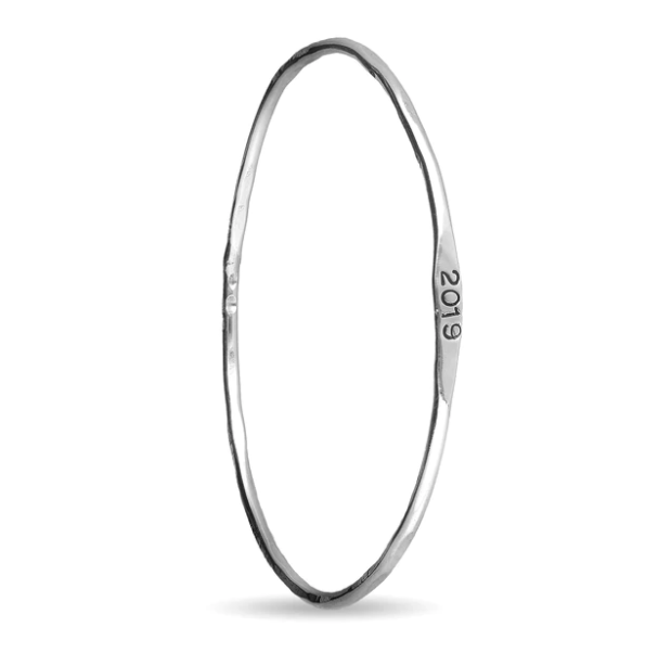 BRACCIALE RIGIDO TONDO IN ARGENTO NUMERI E PAROLE COLLECTION Ref. BR41A