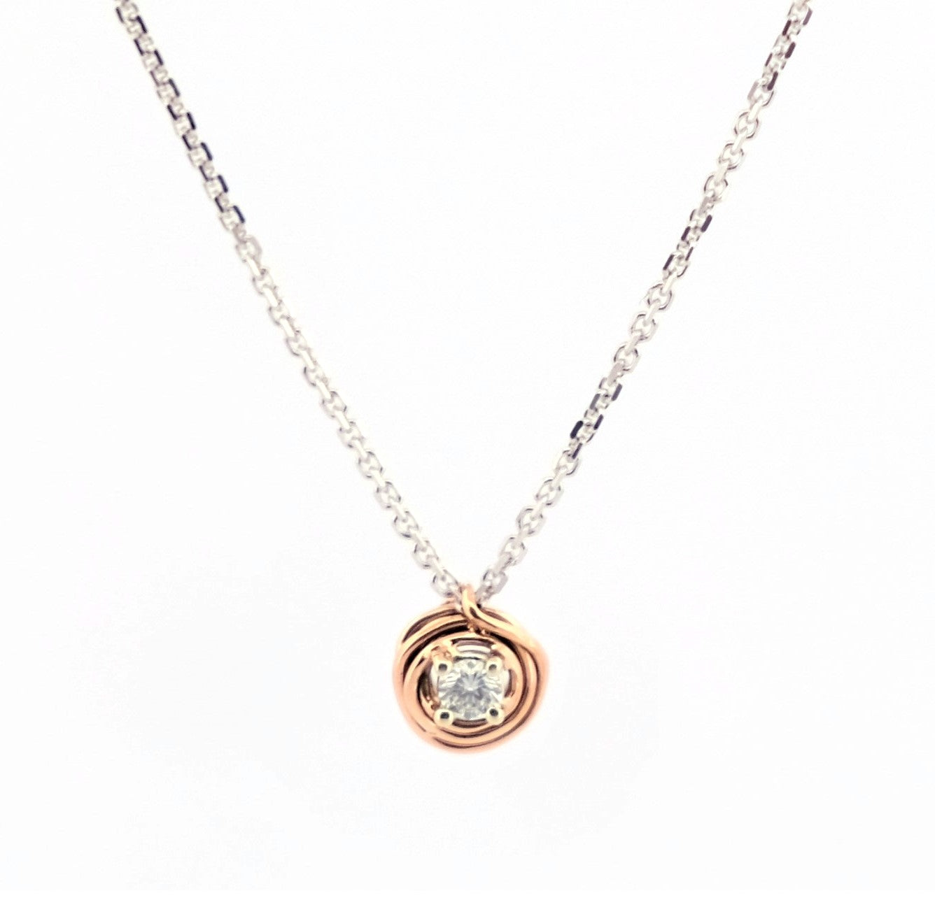 COLLANA PUNTO LUCE FILODELLAVITA SOLITARI COLLECTION ORO ROSA, ORO