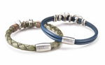 BRACCIALE DONNA PELLE NERO OVALE SOVRANI LOVERLINE ref. J870L