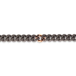 BRACCIALE UOMO LINEA GROUMETTE IN TITANIO, DIAMANTI BLACK E ORO ROSSO 18KT.