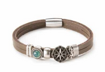 BRACCIALE PELLE ROSA DEI VENTI UOMO SOVRANI LOVERLINE ref. J858L