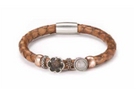 BRACCIALE DONNA PELLE SOVRANI LOVER LINE ref. J869S FIORE FUME'