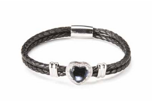 BRACCIALE PELLE DONNA SOVRANI LOVER LINE ref. J877S CUORE BLU 
