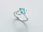 ANELLO IN ORO BIANCO, TOPAZIO AZZURRO E TOPAZIO BIANCO LID3233X