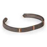 BRACCIALE LINEAR TITANIO+ORO+12 WHITE TUTTO RIGATO