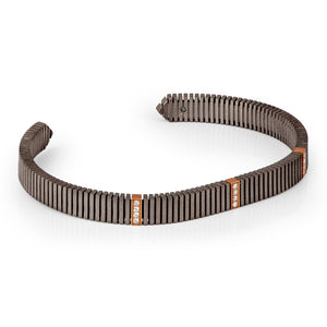 BRACCIALE LINEAR TITANIO+ORO+12 WHITE TUTTO RIGATO