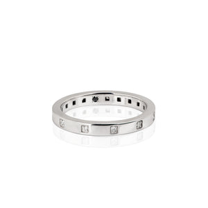 VERETTA GOLD MINIMAL ORO BIANCO  9KT CON 10 DIAMANTI  WHITE