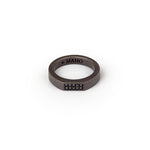 ANELLO UOMO IN TITANIO E  10 DIAMANTI BLACK.