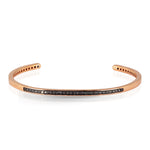 BRACCIALE UOMO IN ORO ROSSO 9 KT CON 31 DIAMANTI BLACK.