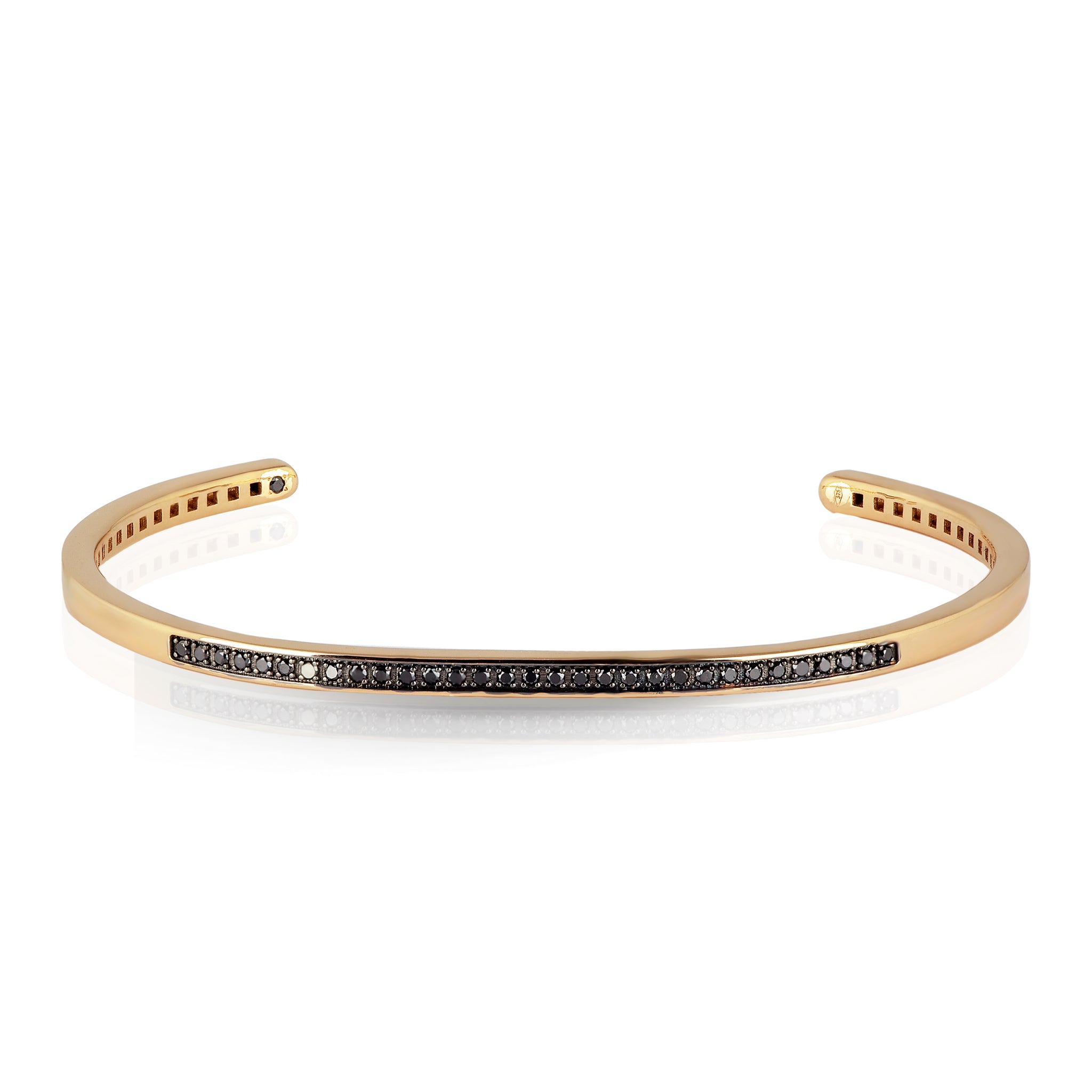 BRACCIALE UOMO IN ORO GIALLO 9 KT  CON 31 DIAMANTI BLACK.