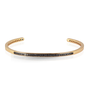 BRACCIALE UOMO IN ORO GIALLO 9 KT  CON 31 DIAMANTI BLACK.