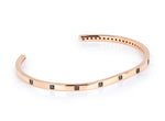 BRACCIALE UOMO IN ORO ROSSO 9 KT E 9 DIAMANTI BLACK.