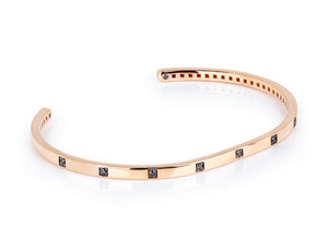 BRACCIALE UOMO IN ORO ROSSO 9 KT E 9 DIAMANTI BLACK.