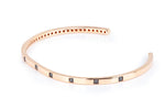 BRACCIALE UOMO IN ORO ROSSO 9 KT E 9 DIAMANTI BLACK.