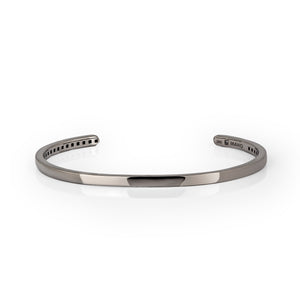 BRACCIALE DA UOMO IN ORO BIANCO 9 KT BRUNITO.