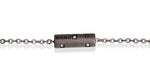 BRACCIALE CON CILINDRO CORTO IN TITANIO SABBIATO, 6 DIAMANTI WHITE, CATENA CON CONTROMAGLIA IN ORO ROSSO 18KT