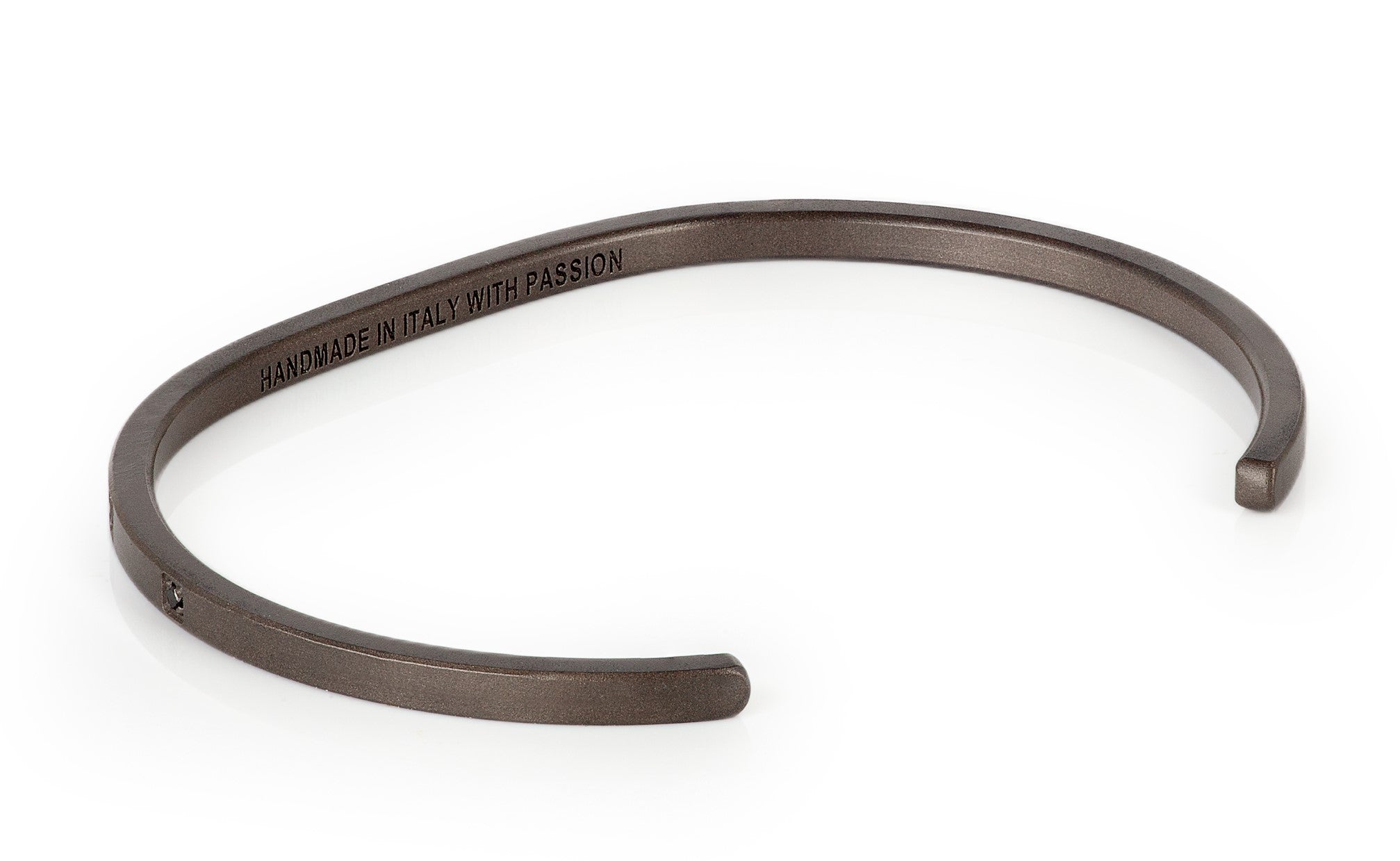 BRACCIALE UOMO IN TITANIO, E 9 DIAMANTI BLACK.