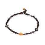 BRACCIALE CON  CROCI IN TITANIO E ORO GIALLO 9 KT, 12 DIAMANTI WHITE, ORO ROSSO 9 KT E ORO ROSSO 18 KT.