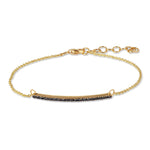 BRACCIALE MINIMAL ORO CON BARRETTA IN ORO GIALLO 9 KT E CATENA ORO GIALLO 9 KT