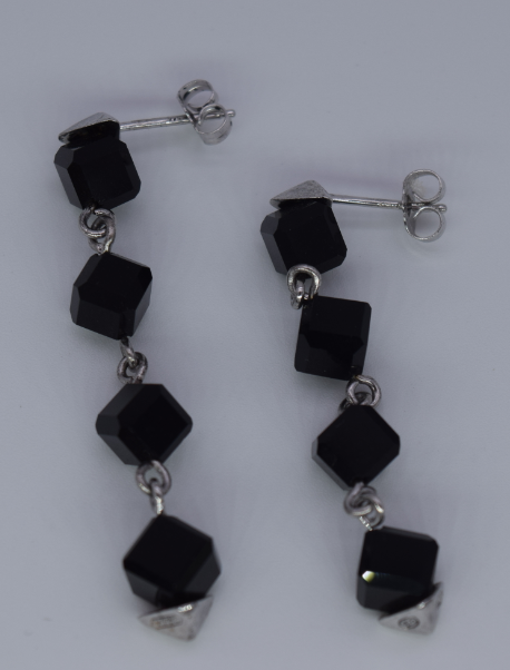 ORECCHINI CON ONICE NERO