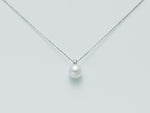 CATENINA CON CIONDOLO IN ORO BIANCO, PERLA E DIAMANTI PCL3933