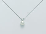 CATENINA CON CIONDOLO PERLA IN ORO BIANCO E DIAMANTI PCL5171X