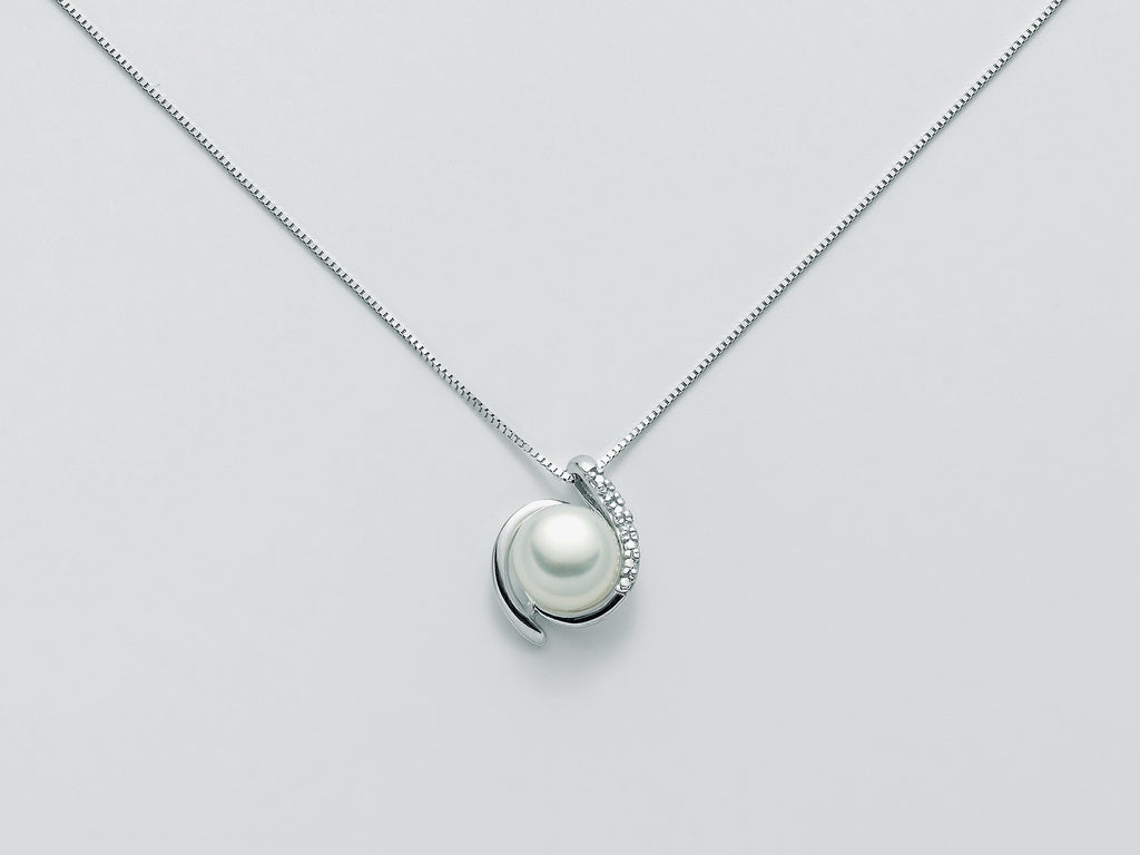 CATENINA CON PENDENTE PERLA E DIAMANTI PCL5172X