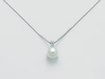 CATENINA IN ORO BIANCO, PERLA E DIAMANTI PCL5706X