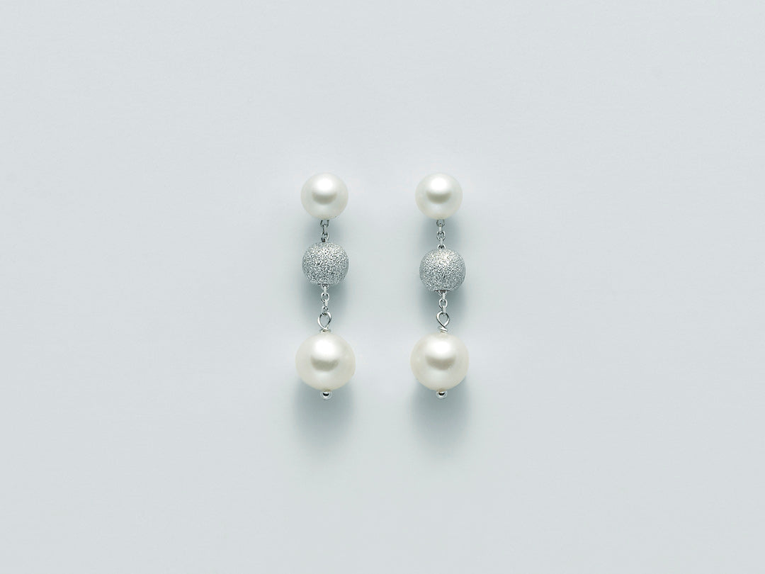 ORECCHINI IN ORO BIANCO E PERLE PER1960