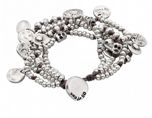 BRACCIALE UNODE50 PUL1272MTLMAR0M DONNA CASCADITA CUOIO ARGENTO