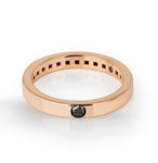 SOLITARIO ORO ROSSO 9 KT E DIAMANTE BLACK.
