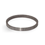 BRACCIALE LINEA LOOP IN TITANIO, DIAMANTI WHITE E ORO BIANCO 18 KT.