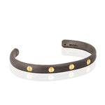 BRACCIALE RIGIDO GRANDE UOMO LINEA BOOST IN TITANIO E 5 VITI IN ORO GIALLO 9 KT.