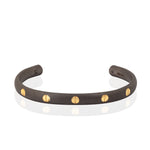 BRACCIALE RIGIDO GRANDE UOMO LINEA BOOST IN TITANIO E 5 VITI IN ORO GIALLO 9 KT.