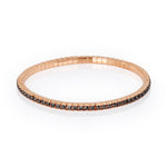 BRACCIALE TENNIS LOOP IN ORO ROSSO 9 KT E DIAMANTI BLACK