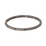 BRACCIALE TENNIS LINEA LOOP IN TITANIO, ORO ROSSO 18 KT E 11 DIAMANTI BLACK DA 5 PUNTI.